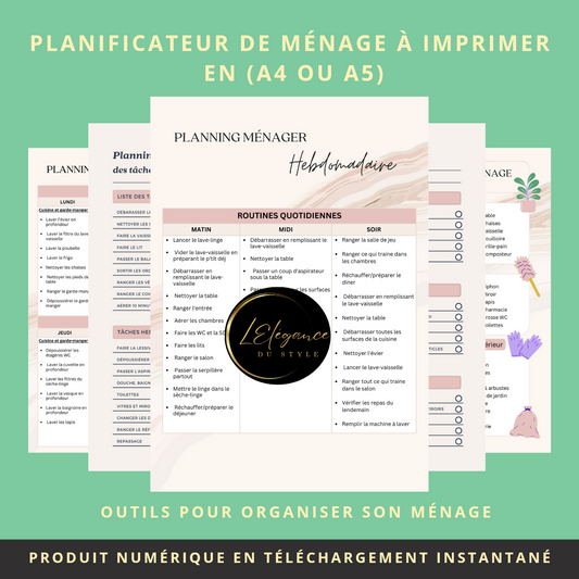 Planificateur ménage, routine